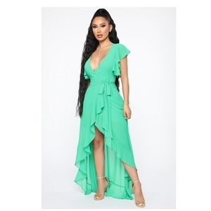 Fashion Nova Green Maxi Dress